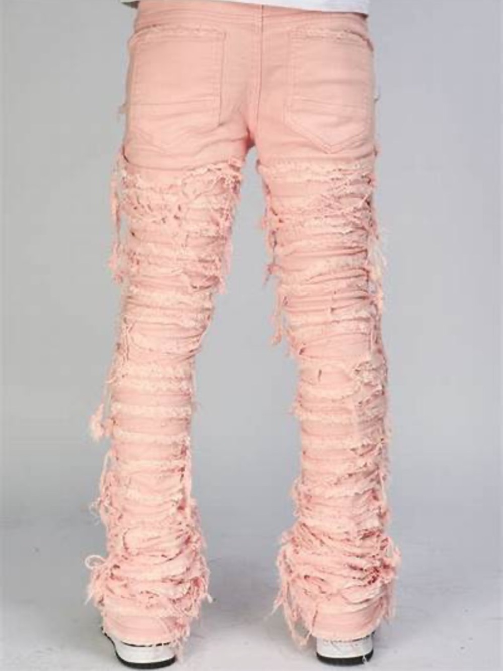 MAJESTIK NIRVANA FRAYED SUPER STACKED PINK RED Men’s 32 - Picture 2 of 16